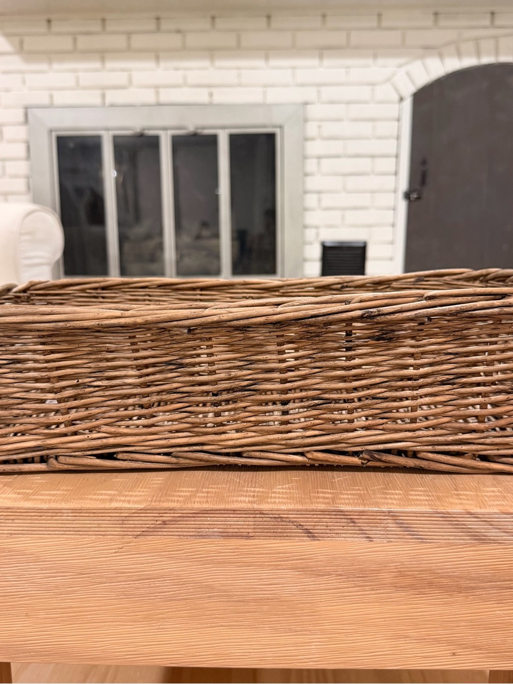 Natural Woven Rattan Basket Tray - Home Accents